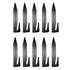 10pcs Ground Peg Lawn Mower Boundary Fixing Stakes Heavy Duty Garden Nails - Black