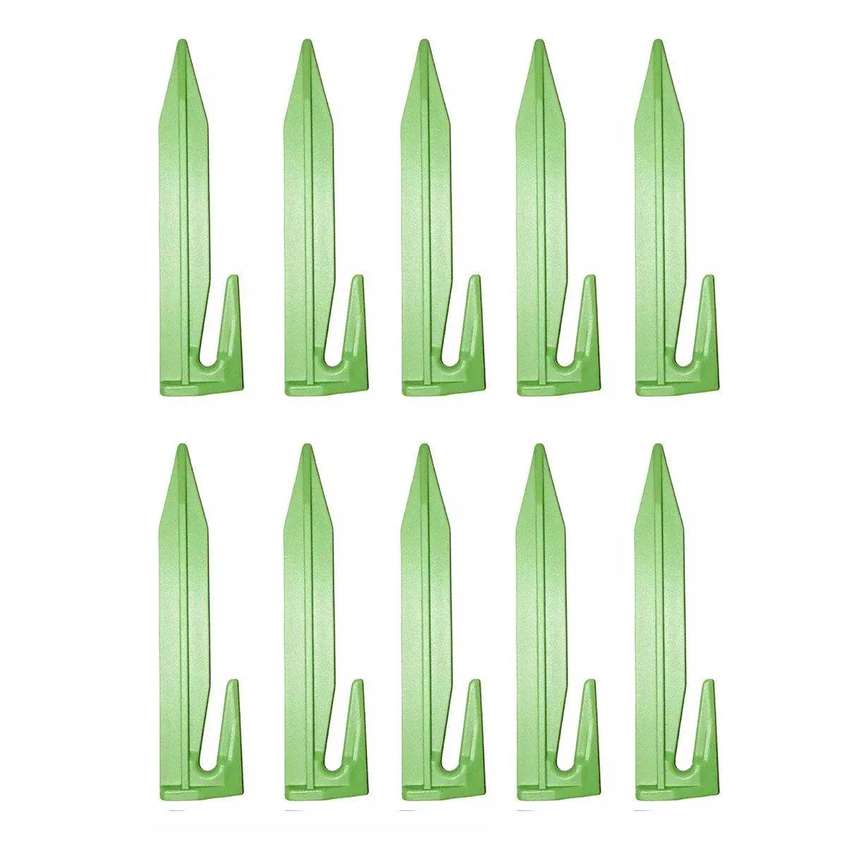10pcs Ground Peg Lawn Mower Boundary Fixing Stakes Heavy Duty Garden Nails - Green