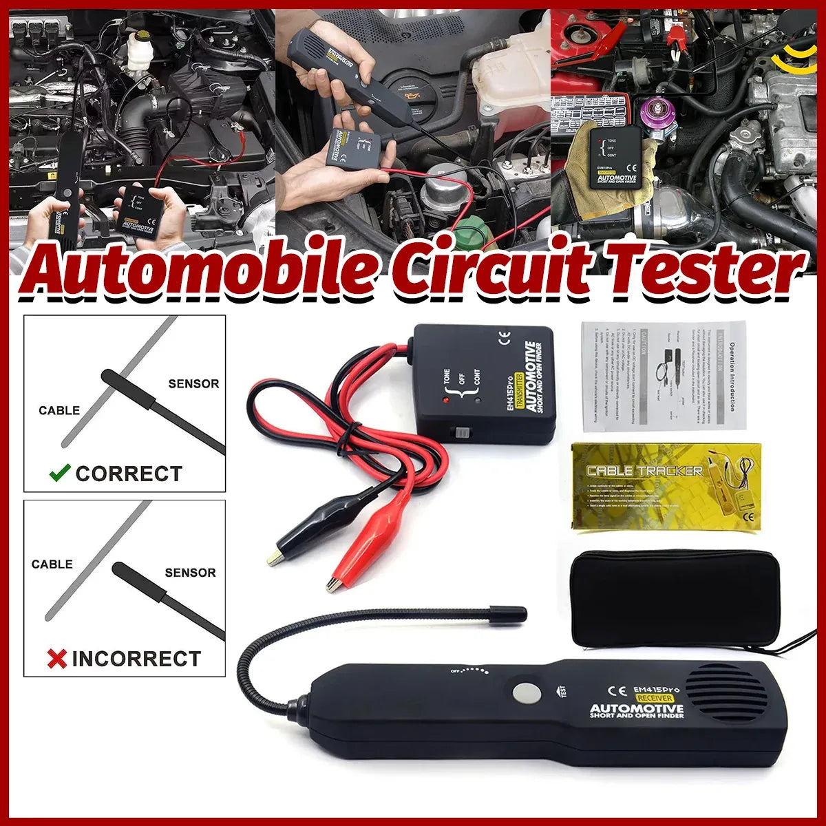 Automotive Circuit Tester LED Indicator for Vehicle Diagnostics Repair Mechanics