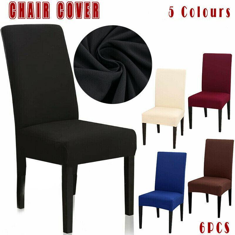 6X Stretch Chair Cover Seat Covers Spandex Washable Banquet Wedding Party Decora - Beige