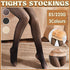 Womens Thermal Lined Translucent Pantyhose Winter Warm Fleece Tights Stockings - Black-220g