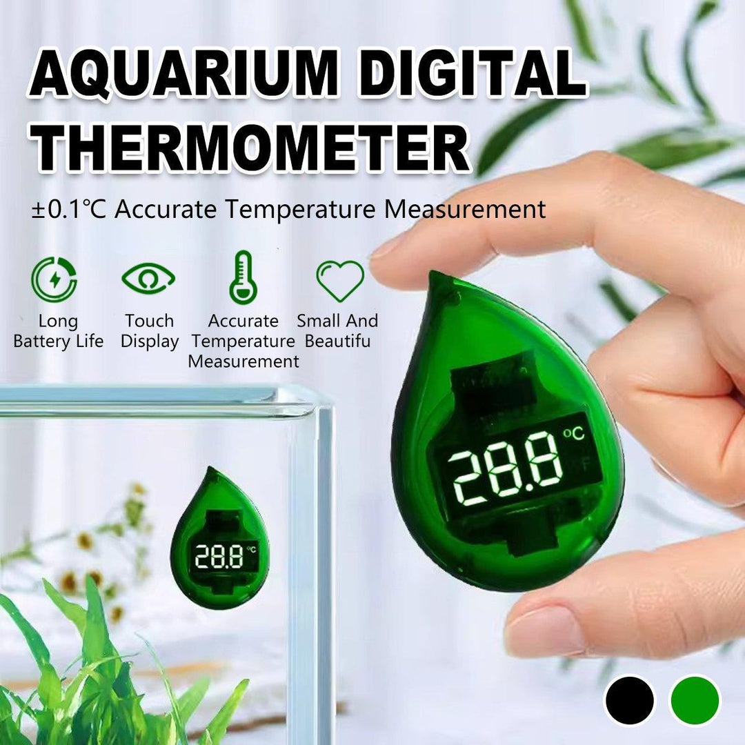 Mini Digital Fish Tank Thermometer High Precision Aquarium Temperature Gauge - Green