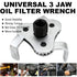 Universal 3 Jaw Oil Filter Wrench Tool for Car Truck Motor Engine Maintenance