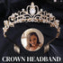Crown Tiara Headband for Princess Wedding Party Bridal Costume Accessories