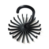 Plastic Mini 360 Degree Rotating Tie Hanger Closet Organizer Space Saving Tool - Black