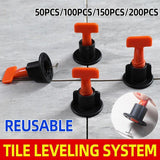 50-200X Tile Leveling System Clips Levelling Spacer Tiling Tool Floor Wallwrench - 50PCS