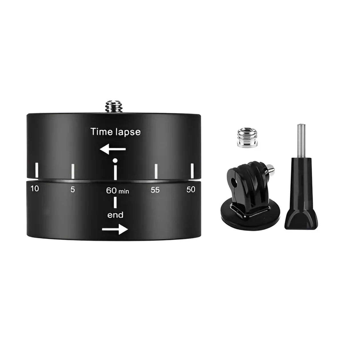 Action Camera 360° Rotating 60/120min Time Lapse Timer Tripod Head Adapter Gopro - 60min