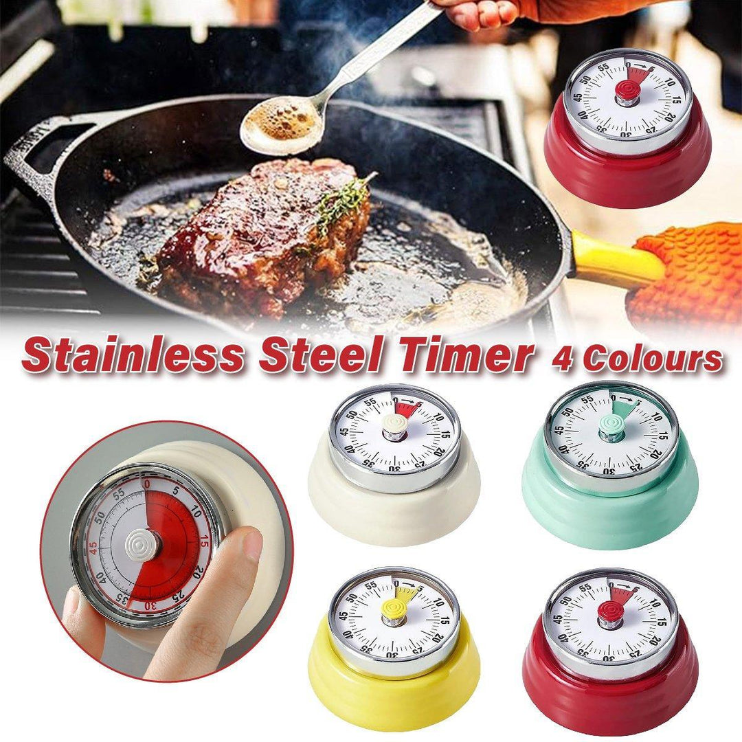 60 Minutes Visual Analog Timer Countdown Clock Time Management Kitchen Tool - Red