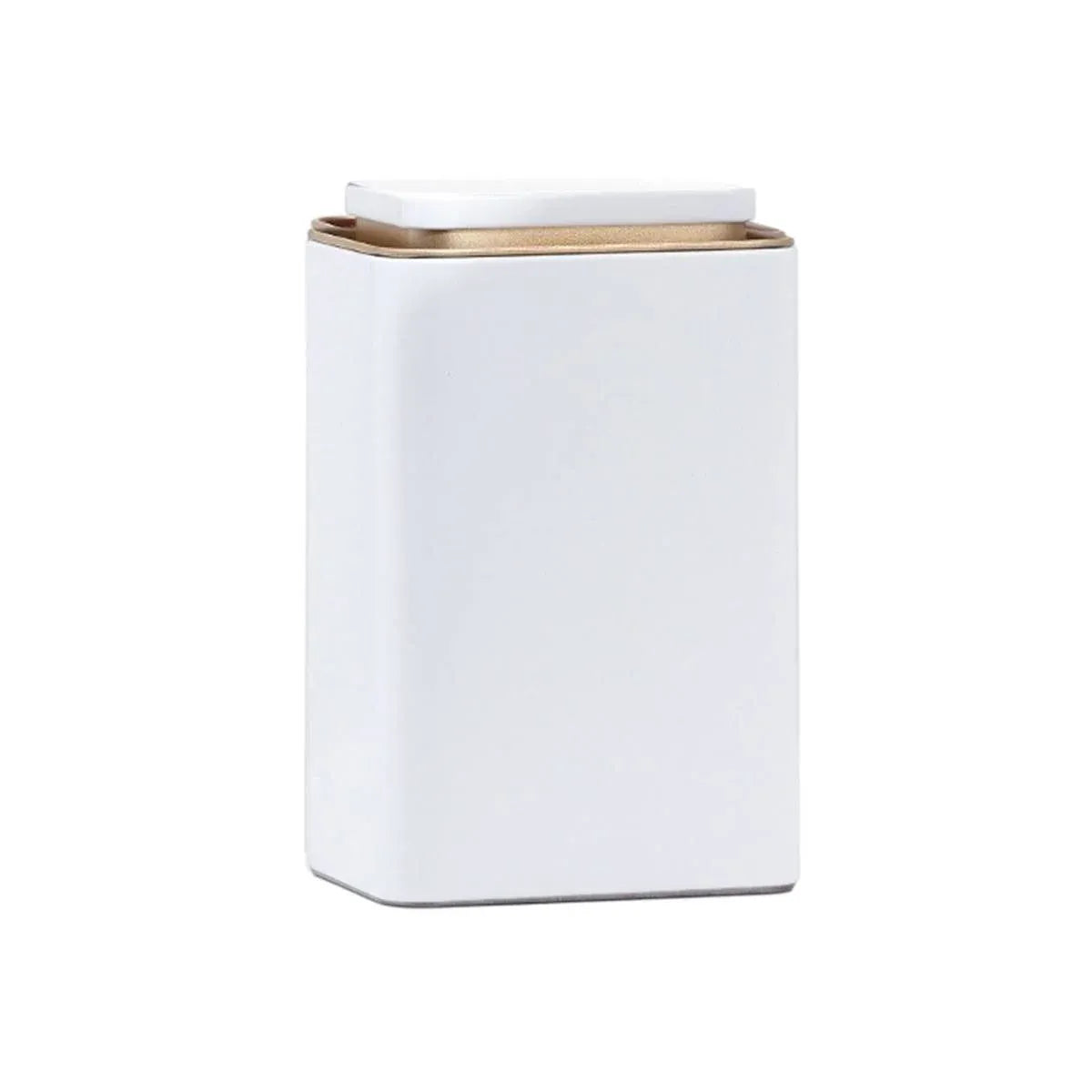 Metal Storage Tin Box Set Square Containers with Lid 5 Pack 2 Sizes - Large