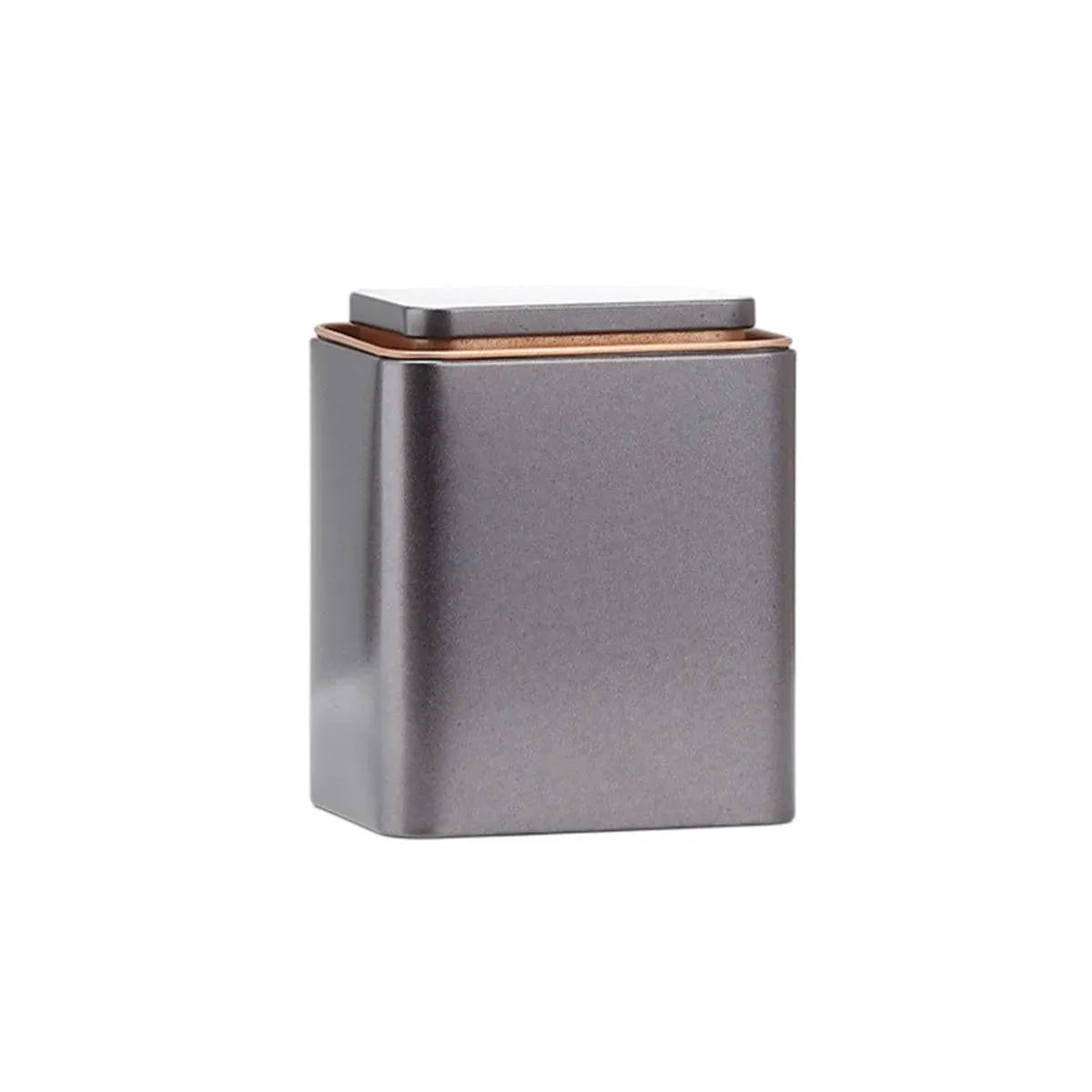 Square Metal Storage Containers with Lid Tinplate Boxes 5 Pack 2 Sizes - Small