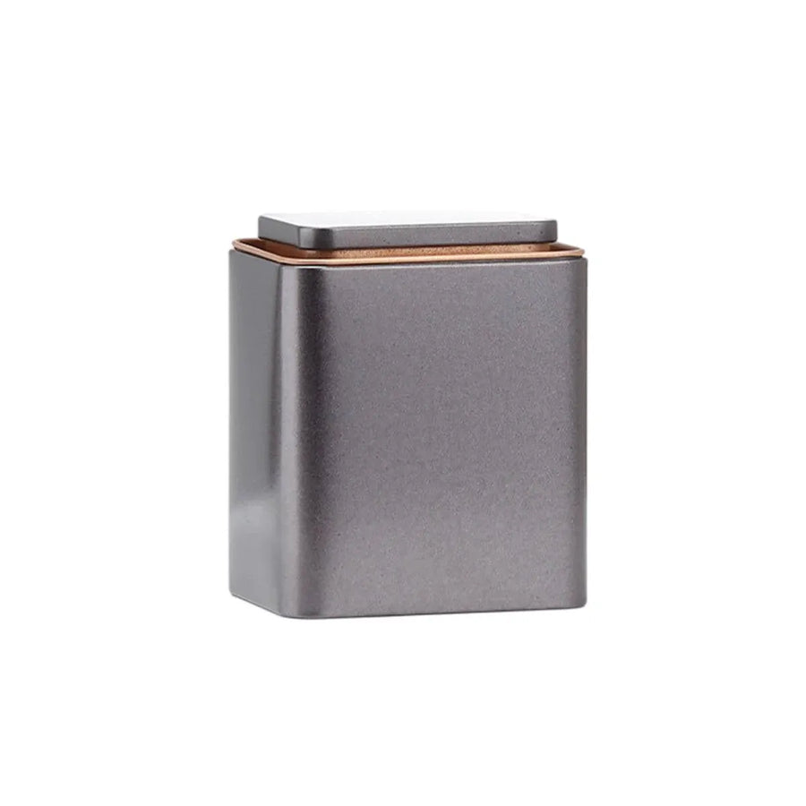 Square Metal Storage Containers with Lid Tinplate Boxes 5 Pack 2 Sizes - Small