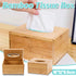 Bamboo Tissue Box Wooden Cover Dispenser Holder Storage Case for Home and Office