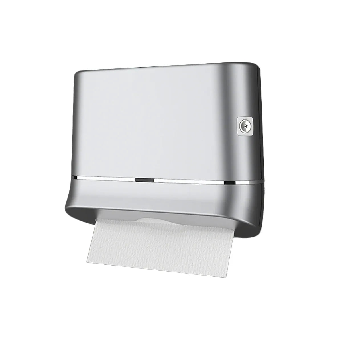 Commercial Hand Towel Dispenser Wall Mounted Tissue Box Easy Install Durable - Silver