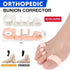 White Bunion Corrector Toe Separators Silicone Gel Elastic Straighteners Spacers - 1 Pair