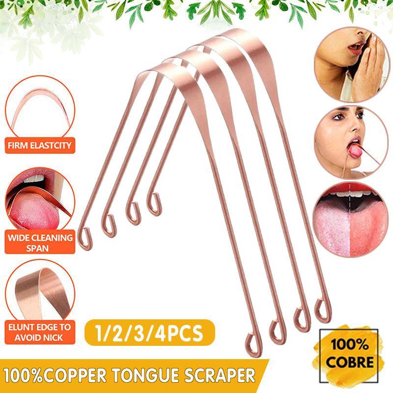 Pure Copper Tongue Scraper Cleaner Thick 12Gm Ayurvedic Dental Hygiene Oral Care - 1PC
