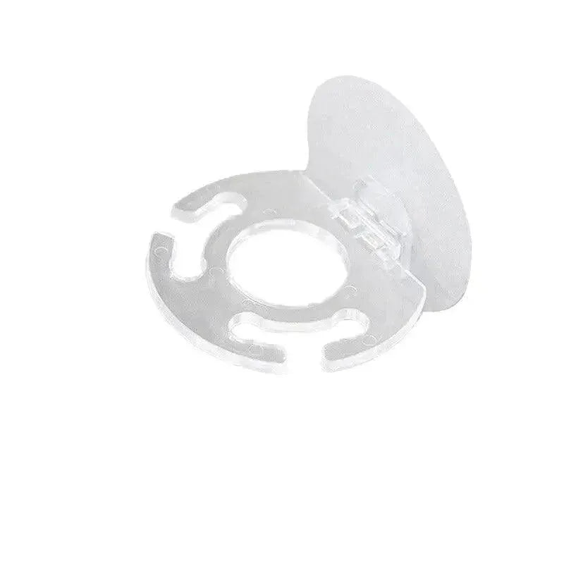 Toothbrush Holder Wall Mount Sucker Bathroom Suction Cup Toothpaste Storage Rack - Clear