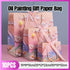 10pcs Oil Painting Gift Paper Bags for Birthday and Holiday Gift Packaging Tote - L