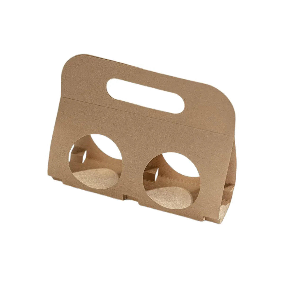 50PCS Kraft Paper Packaging Box Fruit Gift Bag Single Double Handle for Party - 17.5x16cm