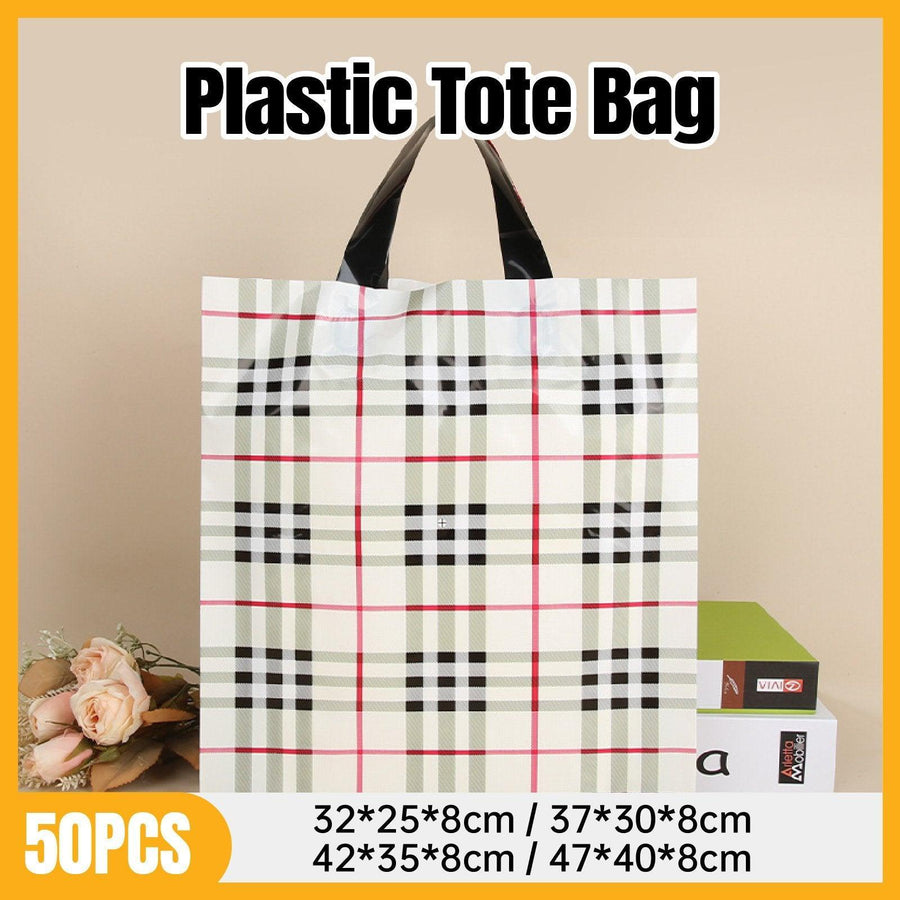 50x Reusable Plastic Tote Bag Eco Friendly Shopping Bags Durable Large Capacity - Toucan 47*40*8cm