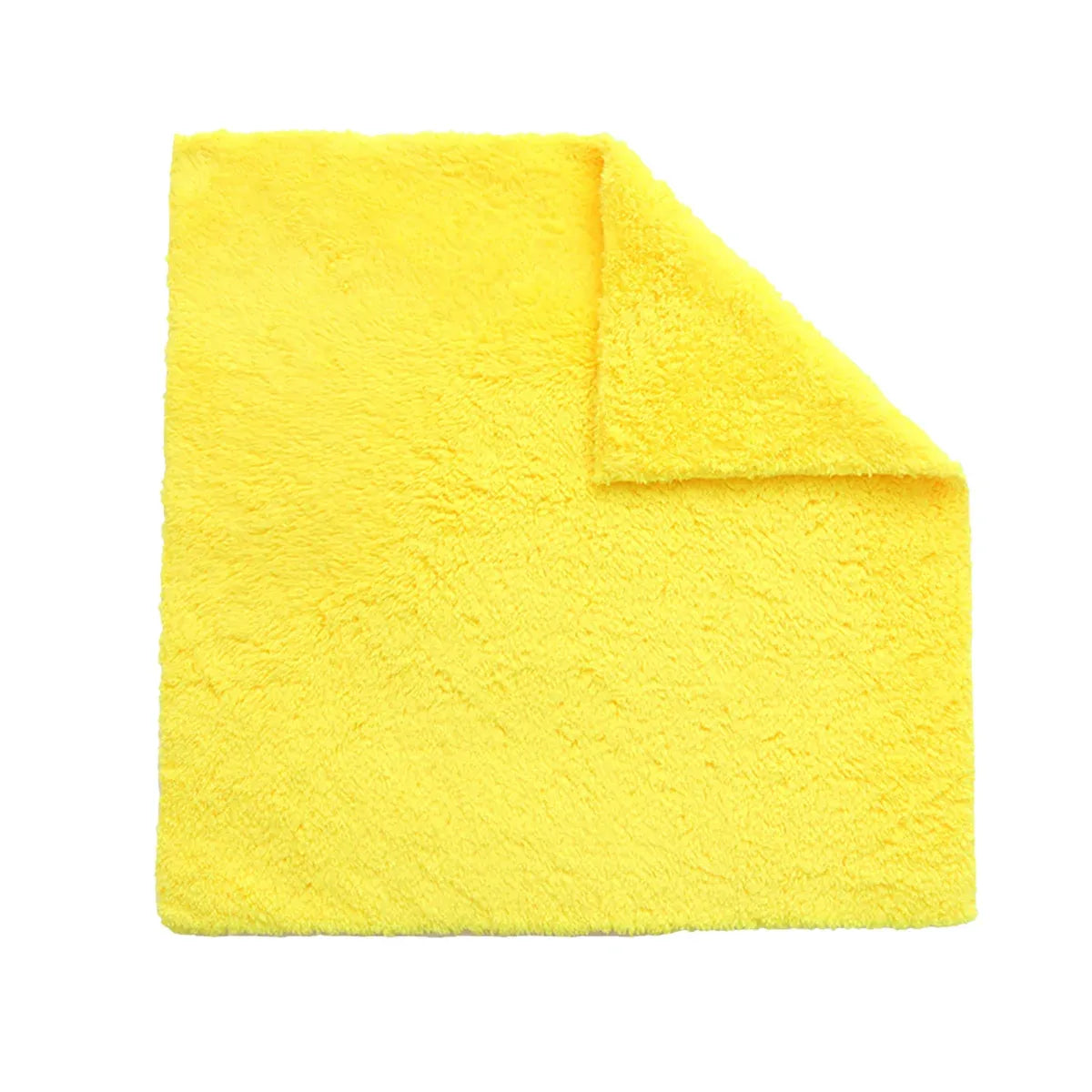 10PCS Microfiber Cleaning Cloths Car Detailing Towels Polishing Rags No Scratch - Yellow