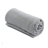 Cooling Towel for Sport Gym Cycling Golf Outdoor Use – Double Layer Ice Fabric - Light Grey