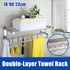Towel Rack Bathroom Hotel Rail Holder Stainless Steel Wall Mounted Storage Shelf