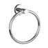 Bathroom Towel Rack Wall Mounted Towel Ring Black Toilet Paper Holder Shelf - Silver