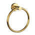 Bathroom Towel Rack Wall Mounted Towel Ring Black Toilet Paper Holder Shelf - Gold