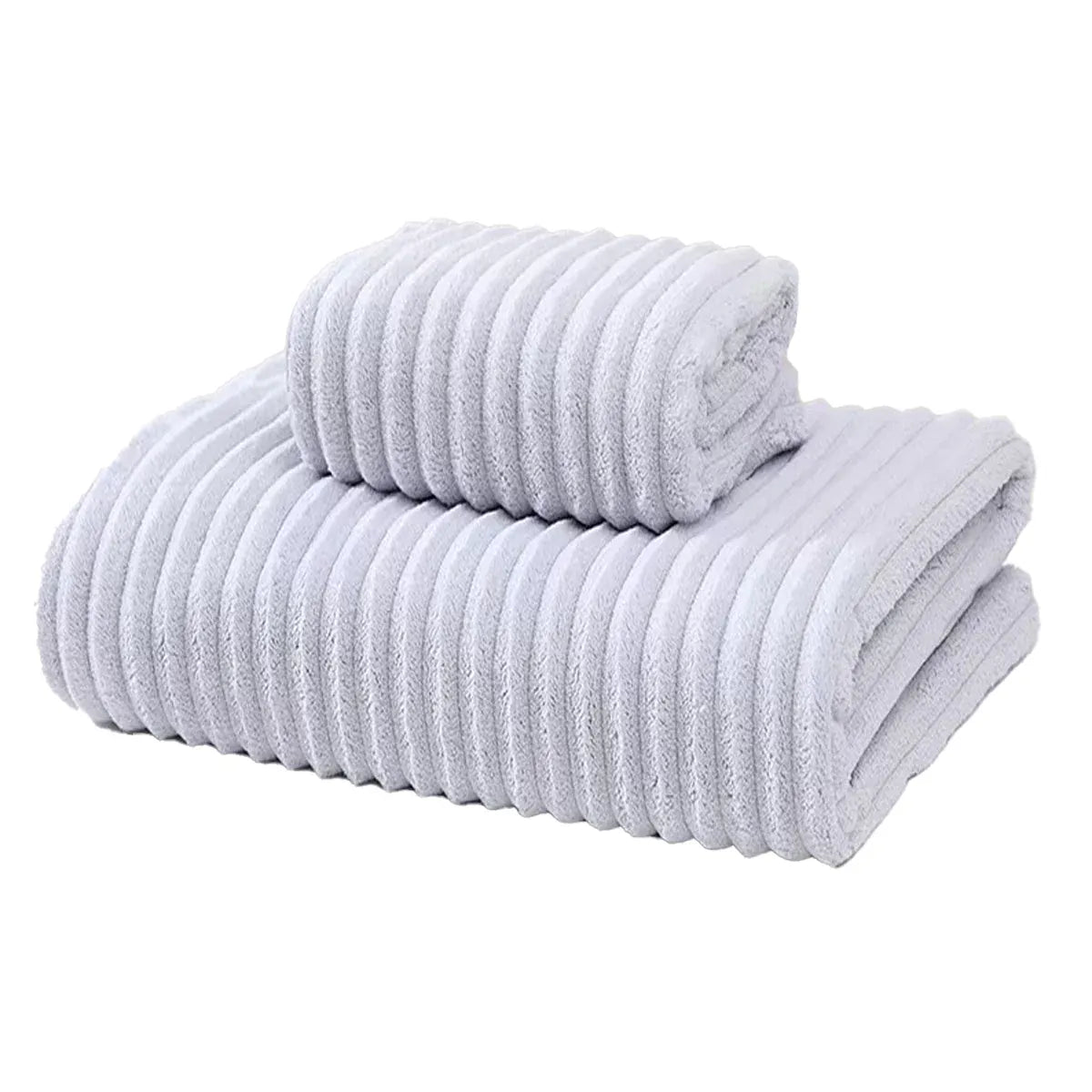 Quick Dry Bath Towel Lightweight Absorbent Fabric Shower Beach Travel Use - Grey