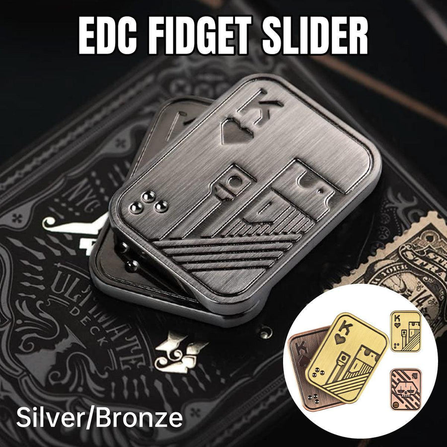 Magnetic Fidget Spinner Pop Coin Stress Relief Toy Three-Layer Sound Wave Design - Silver