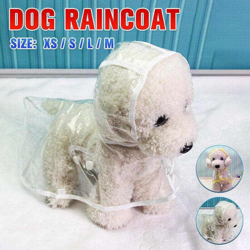 Puppy Waterproof Pet Dog Raincoat Jacket Clothes Vest Rain Coat Outdoor Hoodies White - M