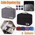 Cable Organizer Bag Charger Usb Electronic Accessories Storage Travel Case Au - Navy