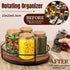 Wooden Storage Rack Sundry Organizer Rotating Desktop Pallet Organizer for Home