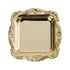 Plastic Square Plates 12pcs Small Reusable Serving Dishes for Party Dinner - Gold