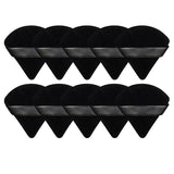 1/10X Triangle Cosmetic Puff Mini Cotton Makeup Sponge Powder Tool - Black