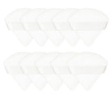 1/10X Triangle Cosmetic Puff Mini Cotton Makeup Sponge Powder Tool - White