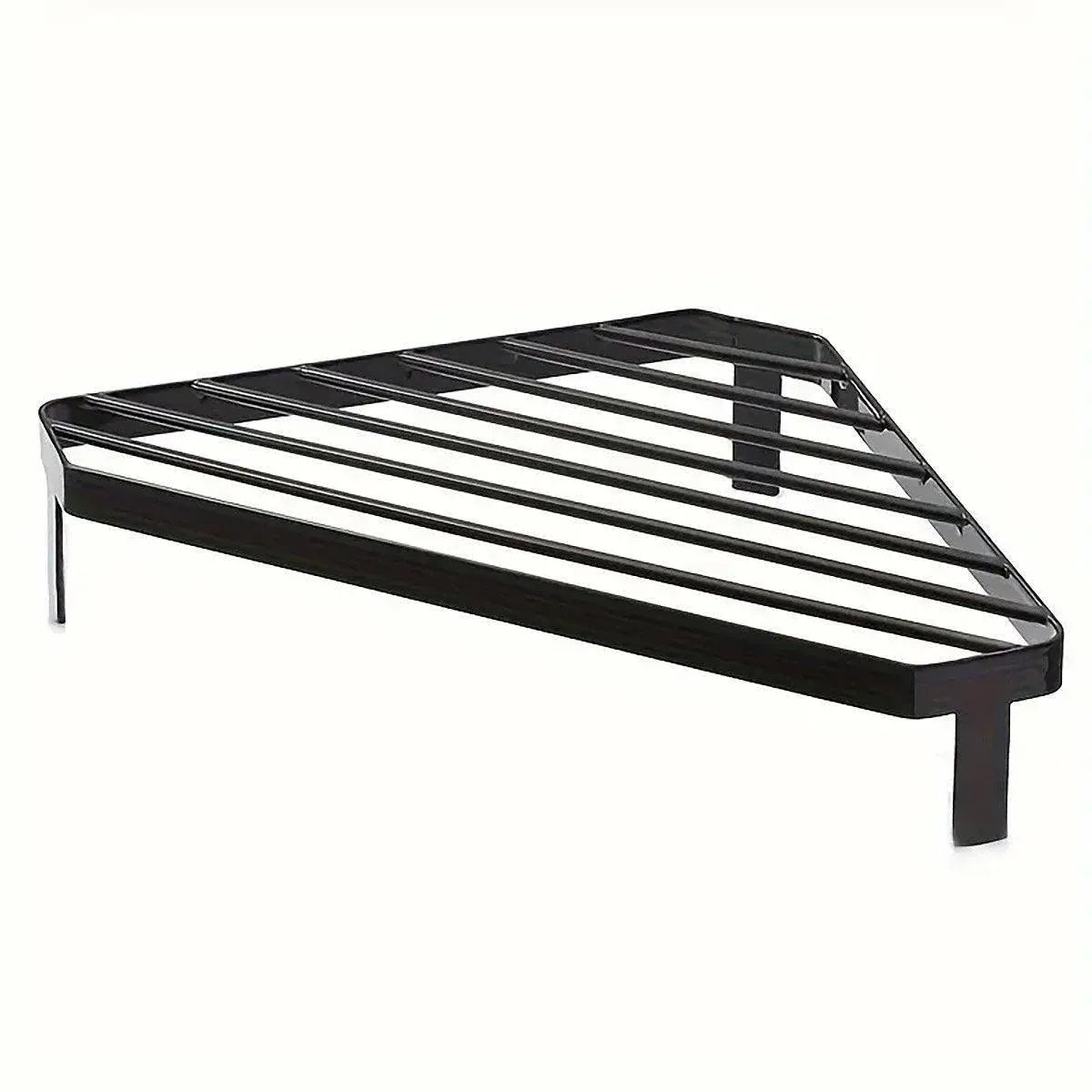 Kitchen Corner Shelf Triangle Countertop Organizer Multifunction Storage Rack - Black