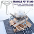 Folding Tripod Camping Stove Rack Triangle Pot Stand Outdoor Cooker Use