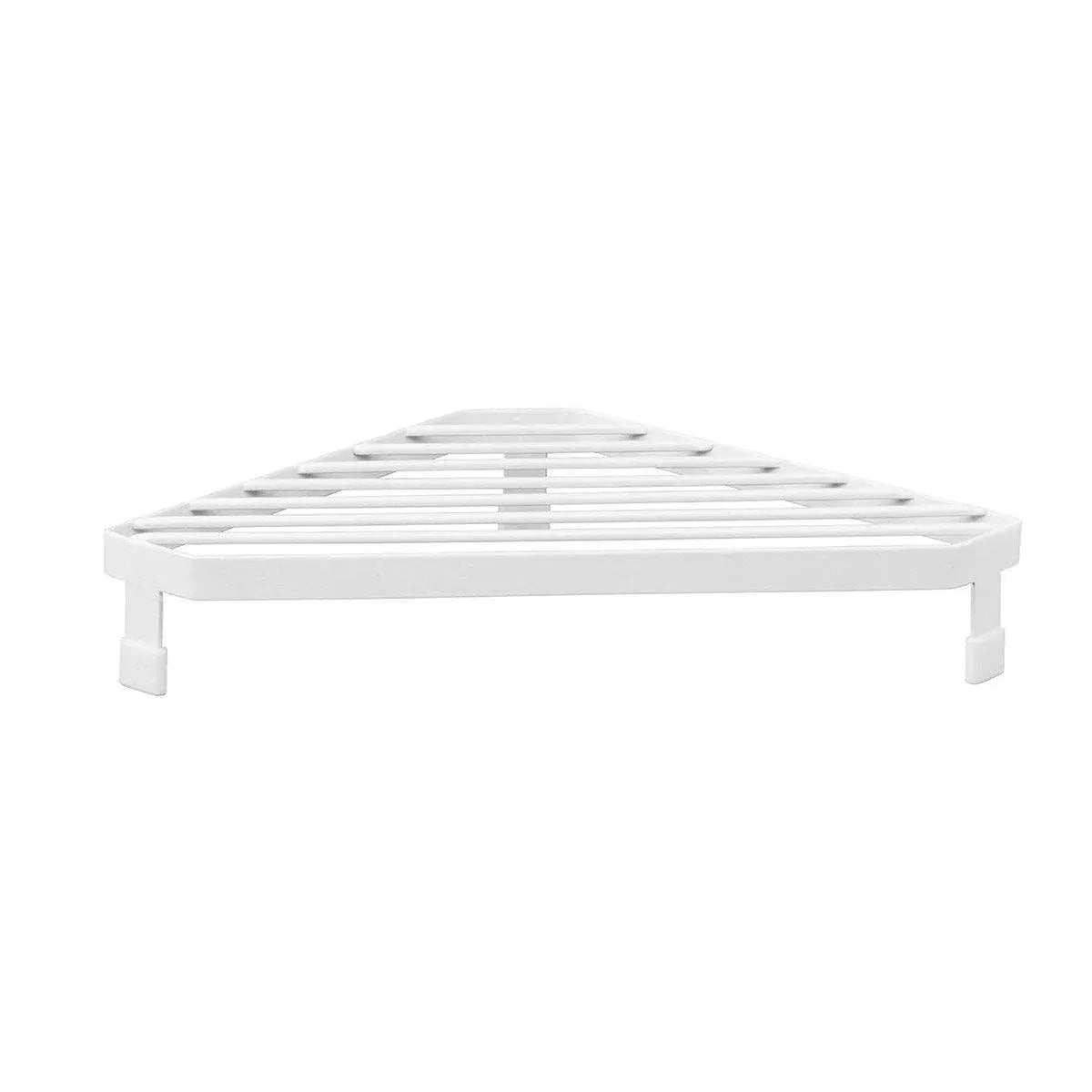 Kitchen Corner Shelf Triangle Countertop Organizer Multifunction Storage Rack - White