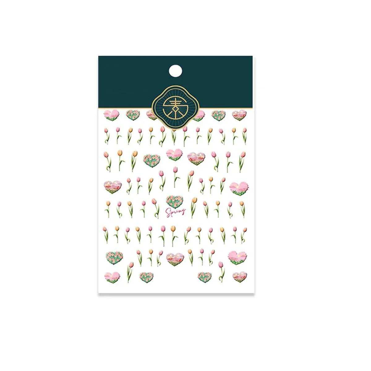 Chinese Style Floral Nail Stickers Gel Nail Stickers for DIY Nail Art - 1369