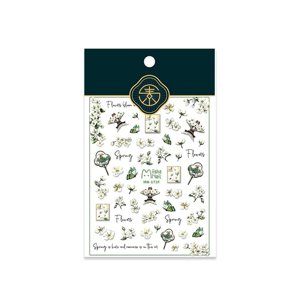 Chinese Style Floral Nail Stickers Gel Nail Stickers for DIY Nail Art - 173F