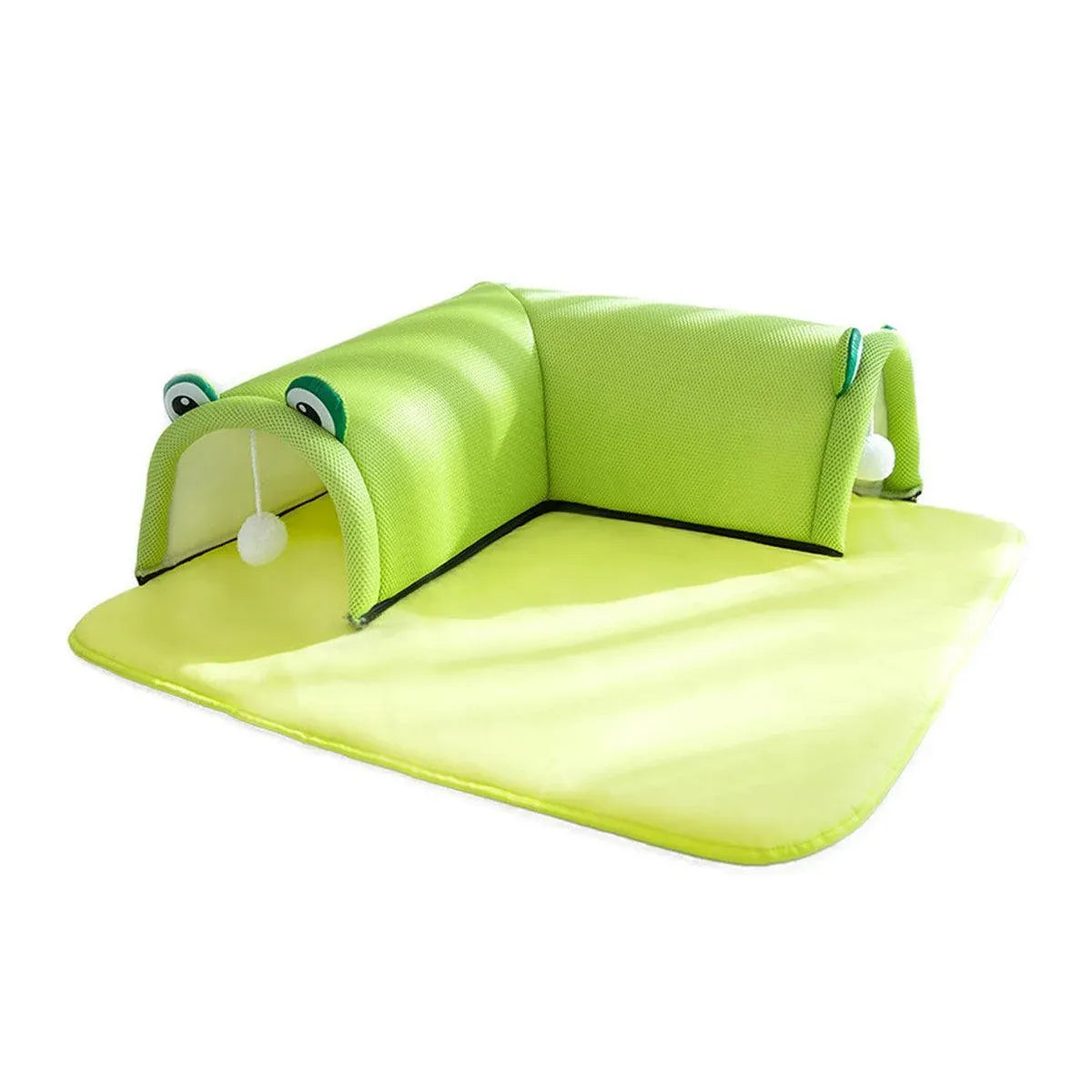 Washable Cat Tunnel Nest Corner Passage Cat House Easy Clean Pet Furniture - Green-M