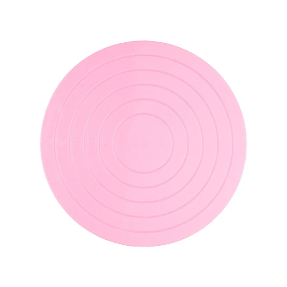 Mini Cake Turntable 14cm Manually Rotating Stand for Cake Decorating Baking Use - Pink