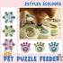 Dog Treat Dispenser Food Puzzle Toy Interactive Training Feeder Pet Supply Bowl - Claw-Blue