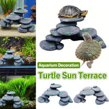 Turtle Climbing Platform Staircase Balcony Ramp for Aquarium Fish Tank Habitat - A