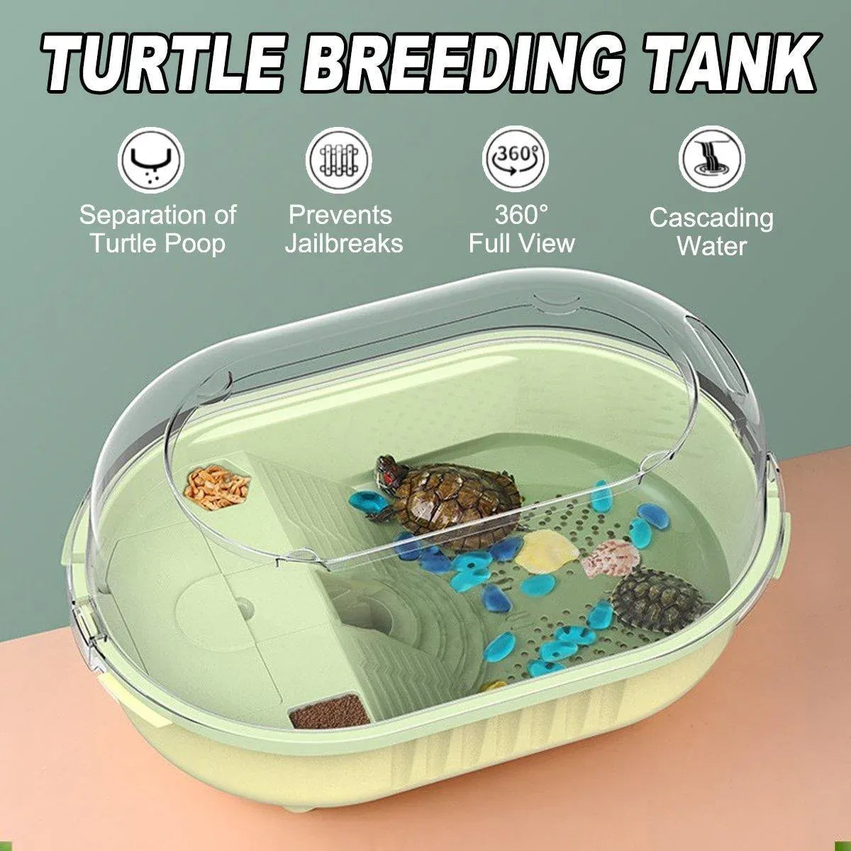 Household Large Turtle Jar Plastic Tank For Pet Reptile Turtle Care Supplies