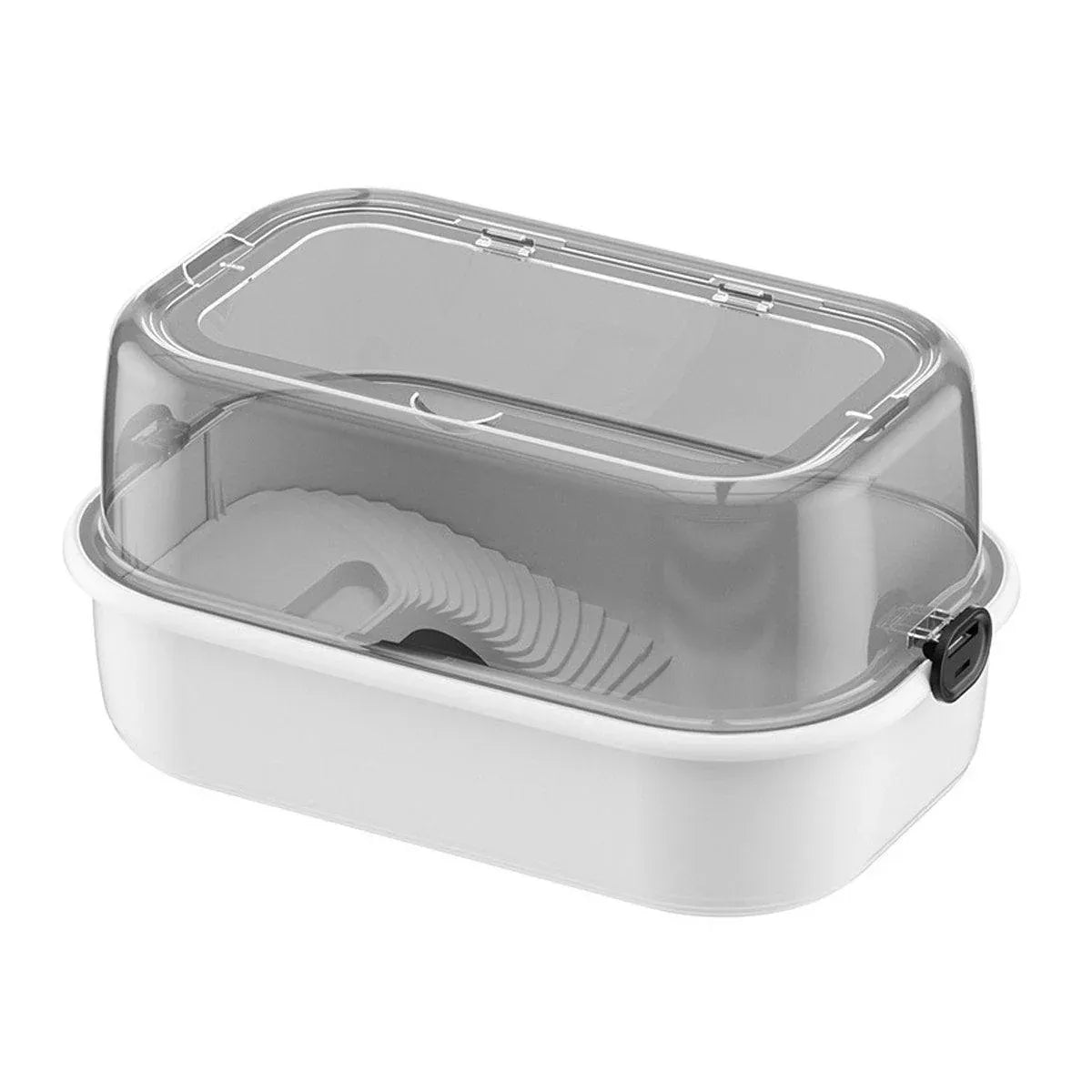 Turtle Tank Home Reptile Habitat Turtle Feeding Box Aquarium Portable Container - White
