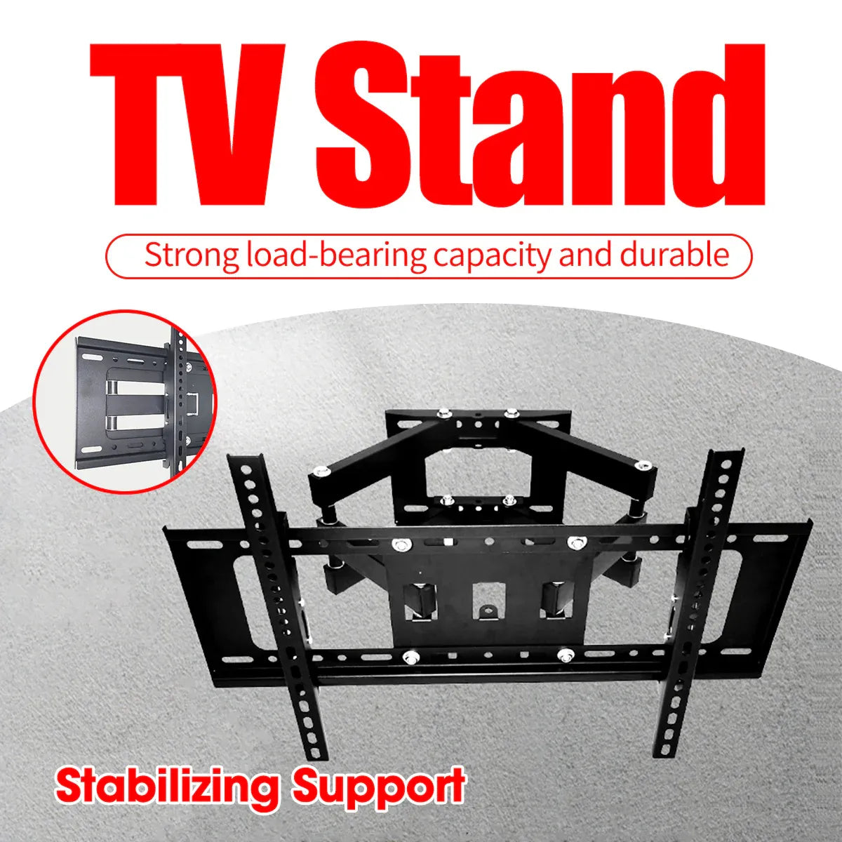 TV Wall Mount Monitor Rotating Bracket Adjustable Screen Holder Stand for Home