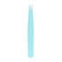 Stainless Steel Hair Eyebrow Tweezers Plucker Puller Beauty Slanted Nail Tip - Light Blue