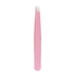 Stainless Steel Hair Eyebrow Tweezers Plucker Puller Beauty Slanted Nail Tip - Pink